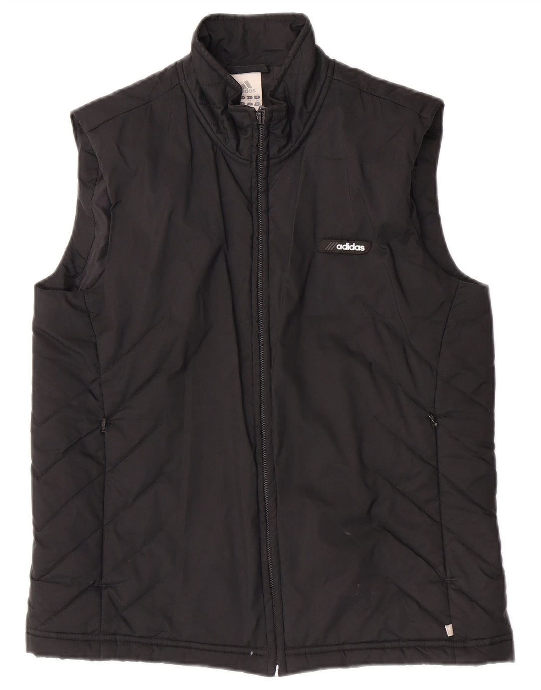 Adidas Womens Polstret Gilet UK 12 Medium Black Polyester