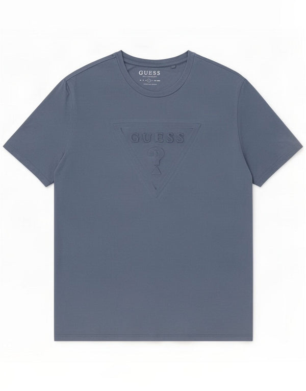 Guess T-shirt grafica da uomo UK 40 Blu medio Cotone