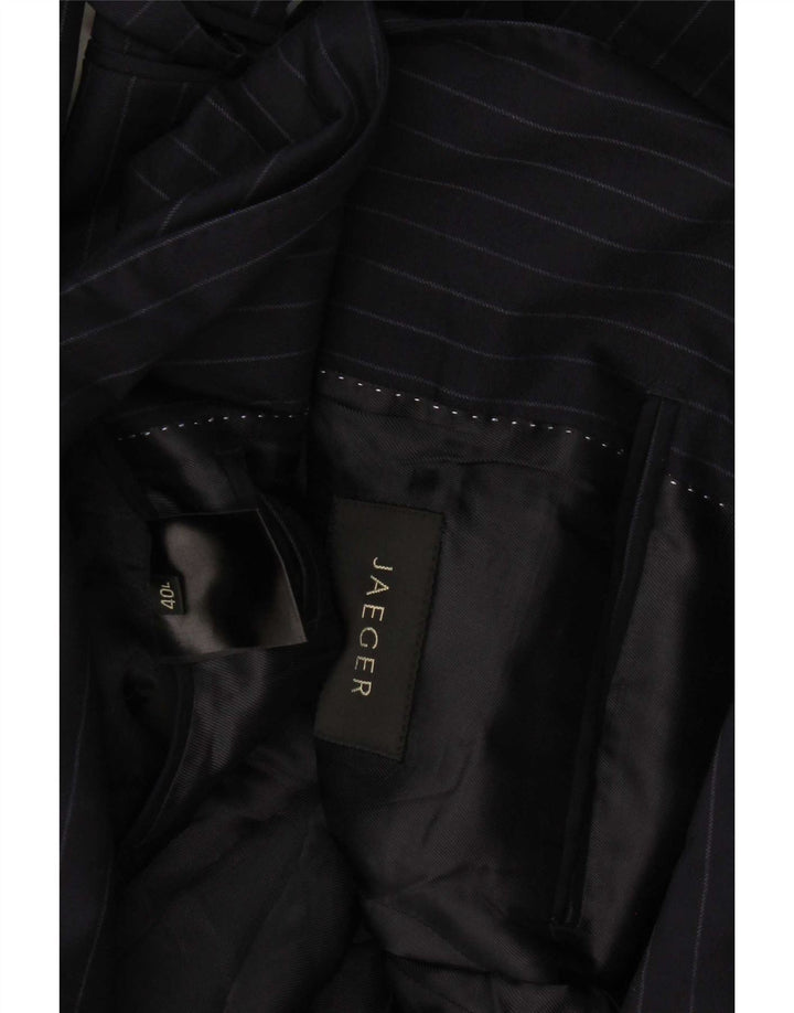 Jaeger Veste blazer à 2 boutons pour homme UK 40 Grandes rayures bleu marine