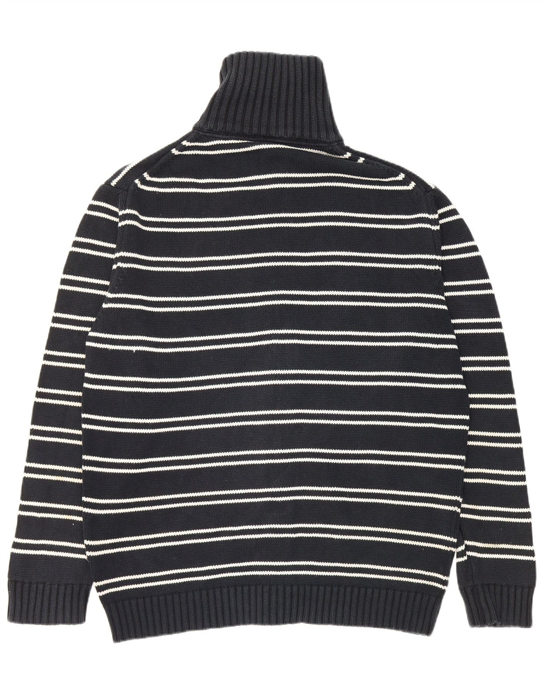 Zara Mens Cardigan Sweater XL Navy Blue Striped