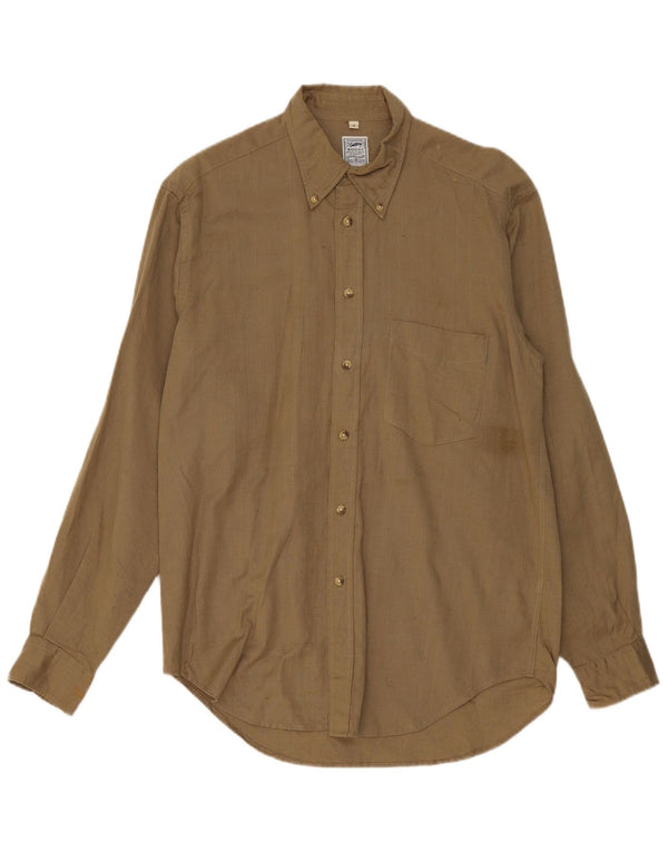 Camicia da uomo Boggi in cotone kaki medio