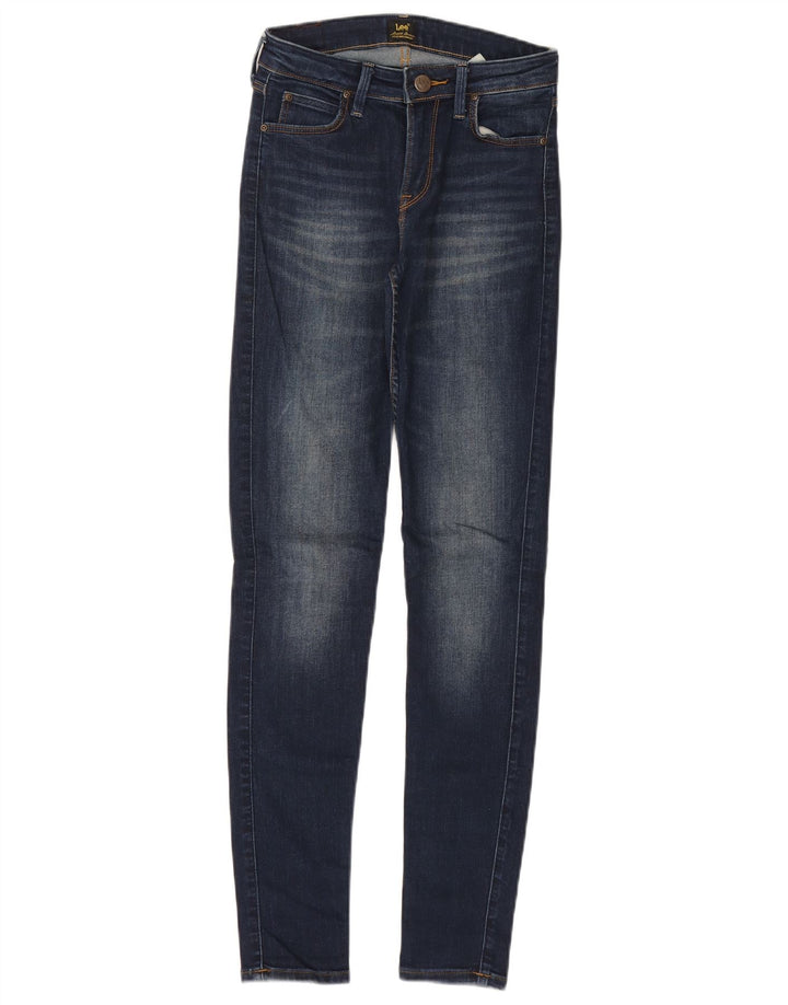 LEE Womens Jodee Skinny Jeans W26 L33 Navy Blue Cotton