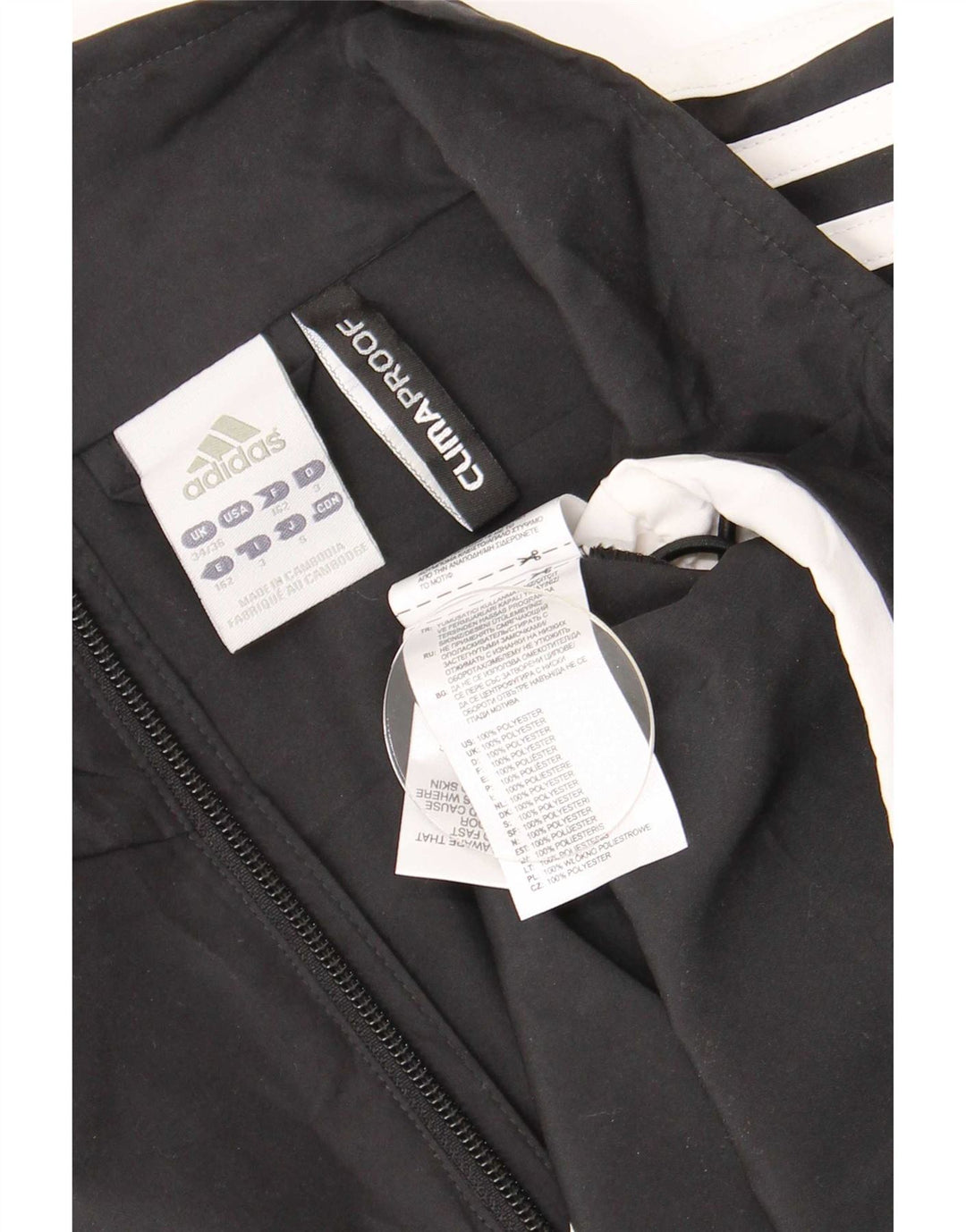 Adidas Herre Clima Proof Pullover Træningsdragt Top UK 34/36 Small Black
