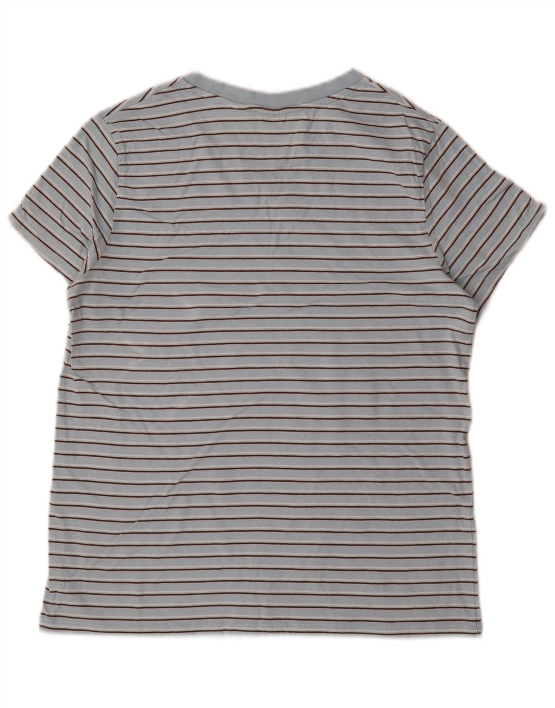 Levi's Herren-T-Shirt-Oberteil aus mittelblauer, gestreifter Baumwolle
