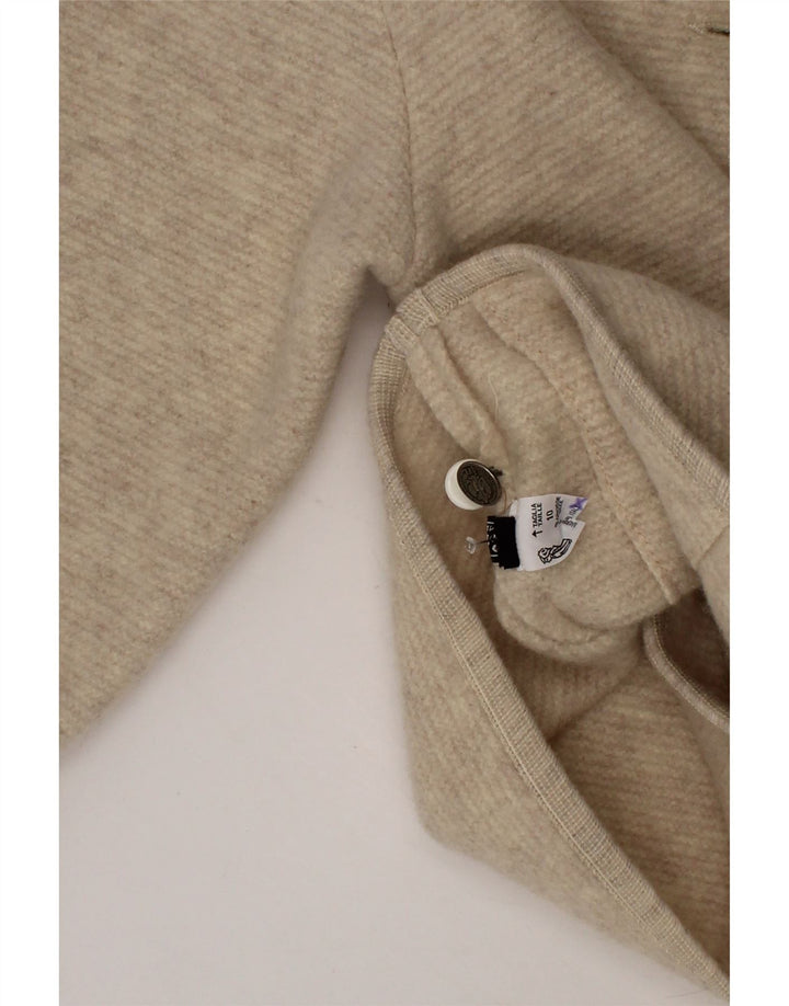 WINGLET Girls Overcoat 9-10 Years Beige Wool Vintage Winglet and Second-Hand Winglet from Messina Hembry 