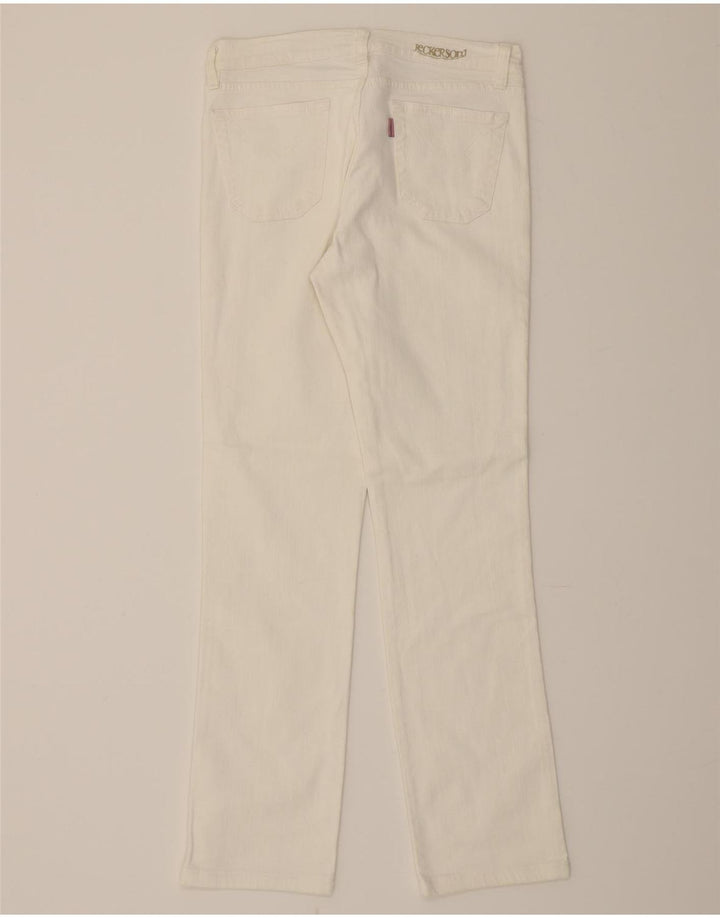 JECKERSON Womens Straight Jeans W29 L31 White Cotton Vintage Jeckerson and Second-Hand Jeckerson from Messina Hembry 