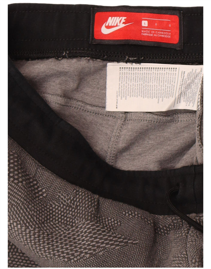 Nike Mens Tracksuit Trousers Joggers Large Grey Cotton