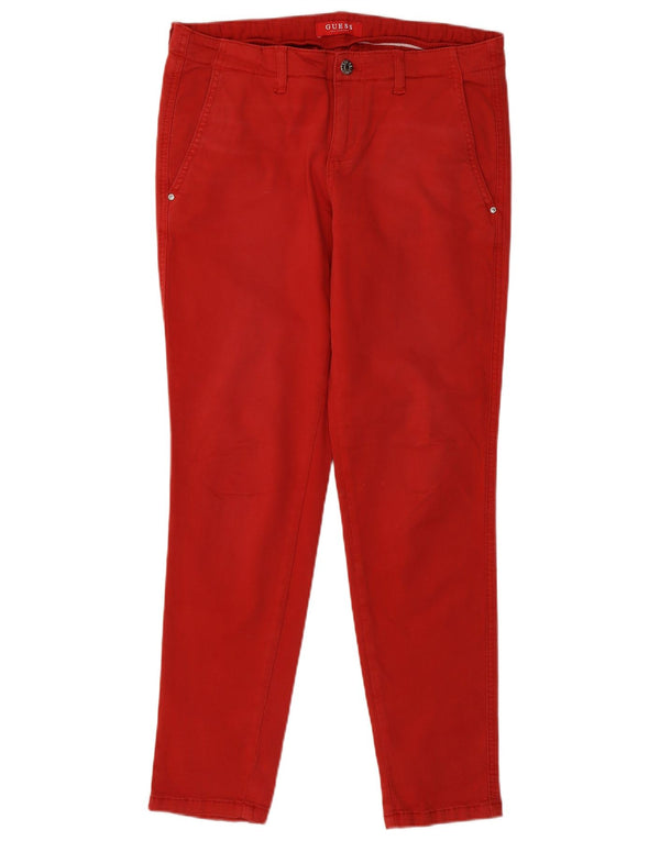 Guess Slim Chino-Hose für Damen, W32, L29, Rot