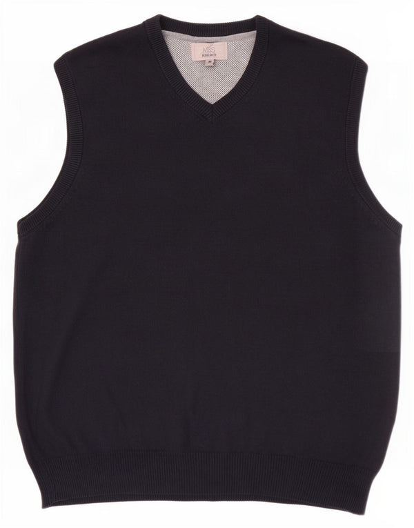 Marks & Spencer Herre Regular Fit Vest Tank Top Medium Navyblå Bomuld