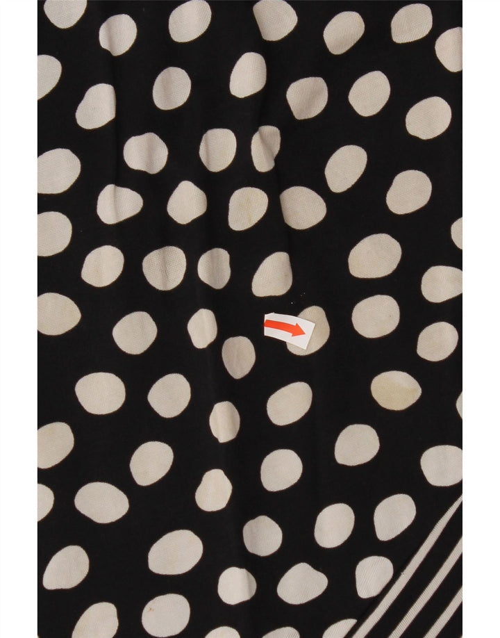 ROCCOBAROCCO Womens Midi Skirt UK 16 Large  Black Spotted Viscose