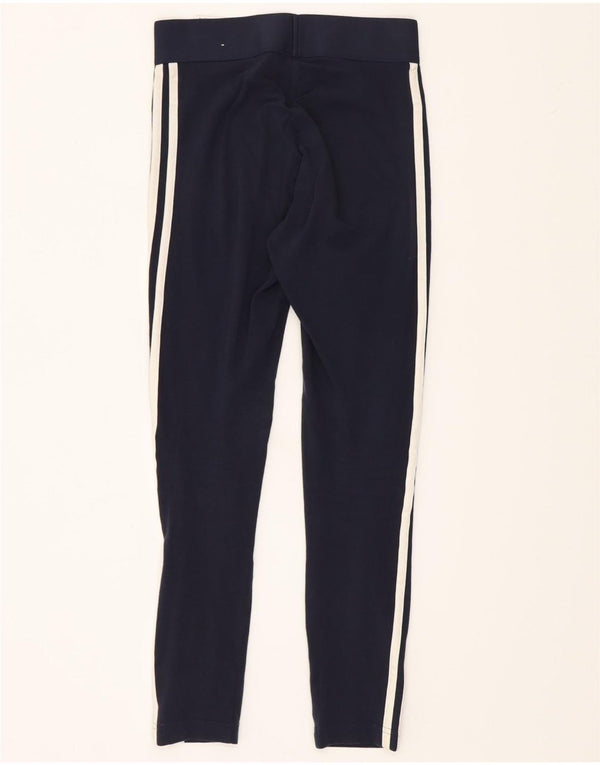Leggings Adidas Donna UK 4/6 XS Blu Navy Cotone