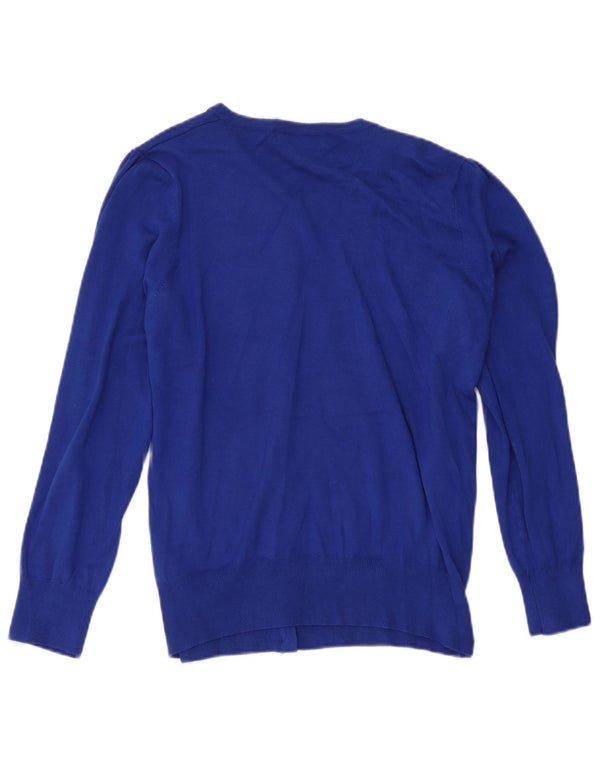 Marks & Spencer Pull Cardigan Femme UK 22 3XL Bleu Viscose