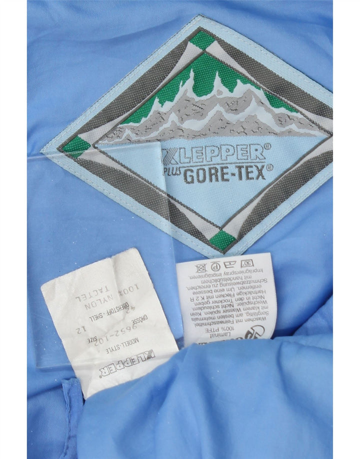 KLEPPER Womens Gore-Tex Oversized Windbreaker Jacket UK 12 Medium  Blue Vintage Klepper and Second-Hand Klepper from Messina Hembry 