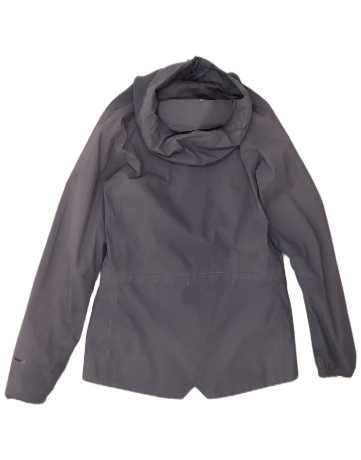The North Face Womens Hooded Rain Jacket UK 6 XS Grey Polyester