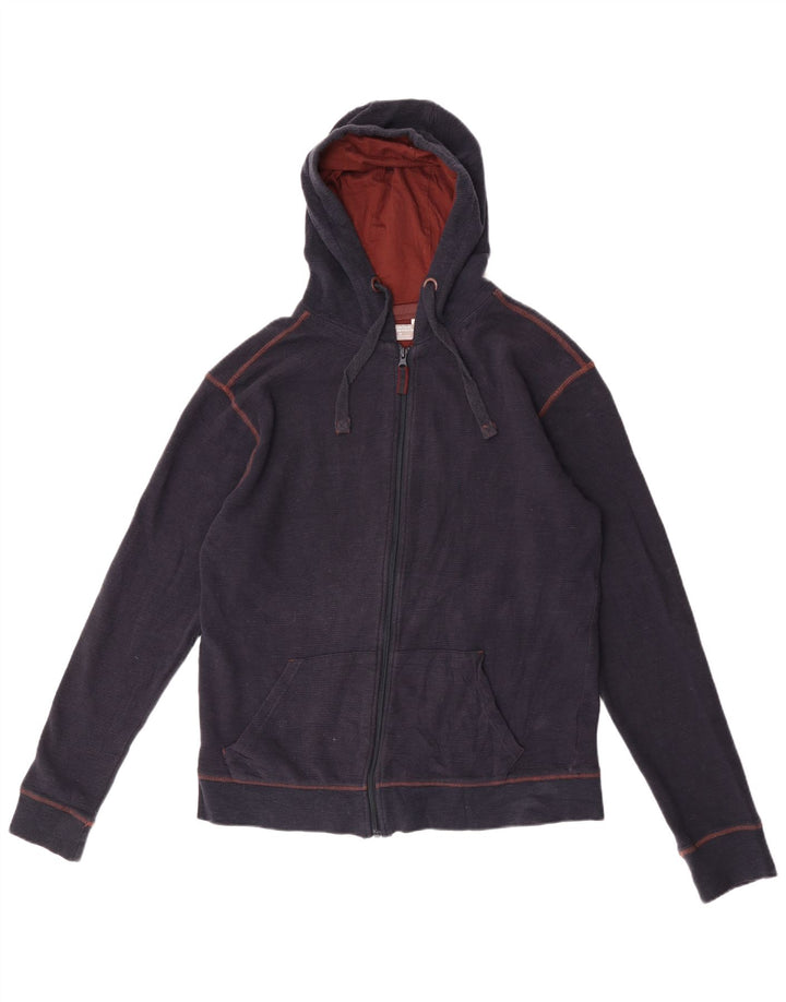 Mountain Warehouse Mens Zip Hoodie Sweater Medium Navy Blue Cotton