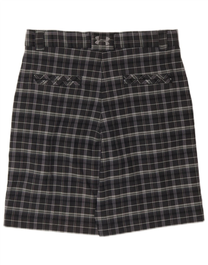 Pantaloncini chino da bambino UNDER ARMOUR 11-12 anni Large W26 in poliestere a quadri grigi