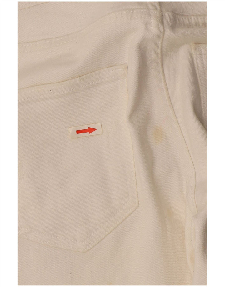 Zara Mens Distressed Slim Jeans EU 40 Medium W31 L27 Off White