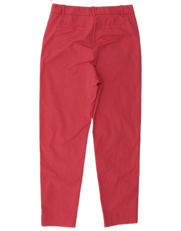 Marks & Spencer Womens Tapered Chino Trousers UK 10 Small W28 L27 Pink