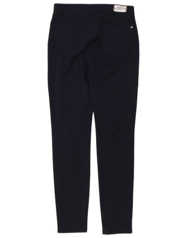 Calça Chino Slim Feminina Max Mara Reino Unido 6 XS W26 L30 Azul Marinho Poliéster