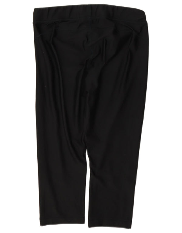 Under Armour Womens Capri Leggings UK 16 Grande Poliéster Preto