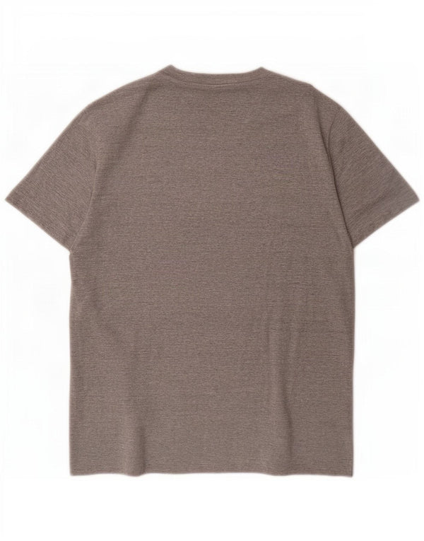 Diesel Mens Graphic T-Shirt Top Medium Grey Flecked Cotton