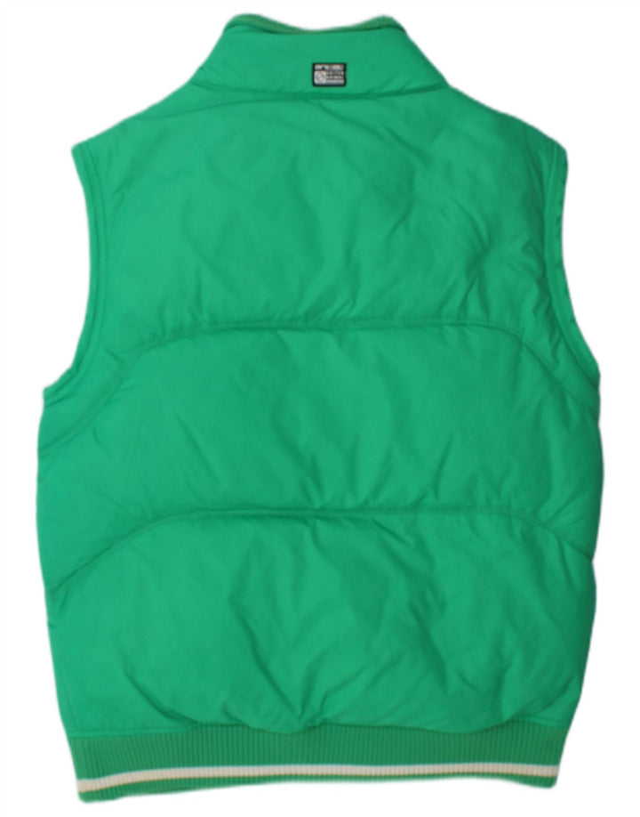 Animal Mens Padded Gilet UK 38 Medium Green Nylon