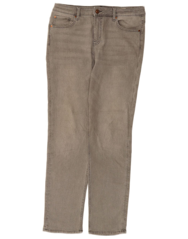 Marks & Spencer Womens The Sienna Straight Jeans UK 14 Large W34 L31 Grey