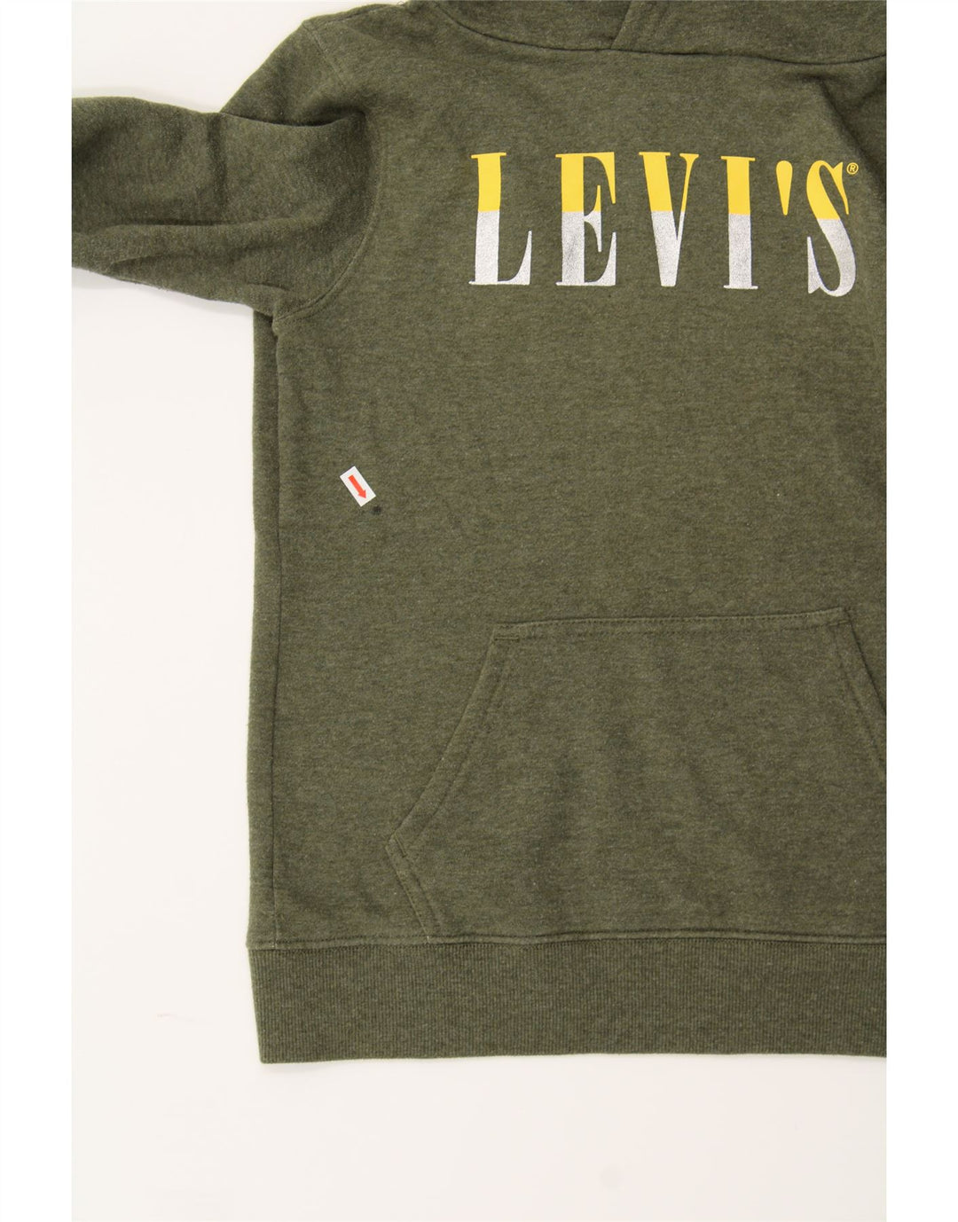 LEVI'S Girls Graphic Hoodie Jumper 13-14 Years Green Cotton Vintage Levi's and Second-Hand Levi's from Messina Hembry 