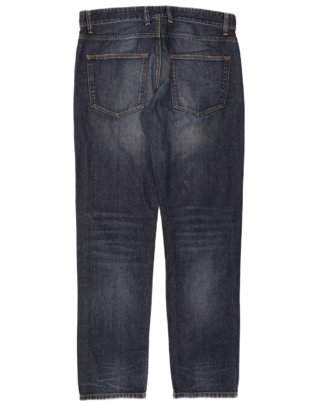 BENETTON Womens Straight Jeans W32 L30 Navy Blue Cotton
