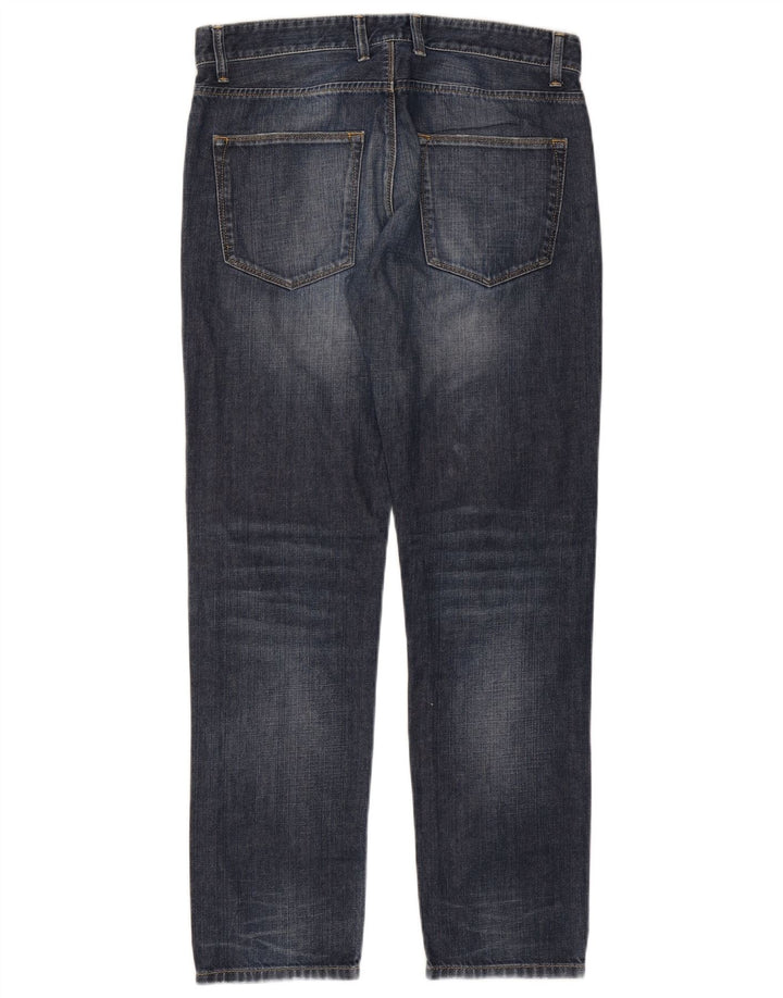 BENETTON Womens Straight Jeans W32 L30 Navy Blue Cotton