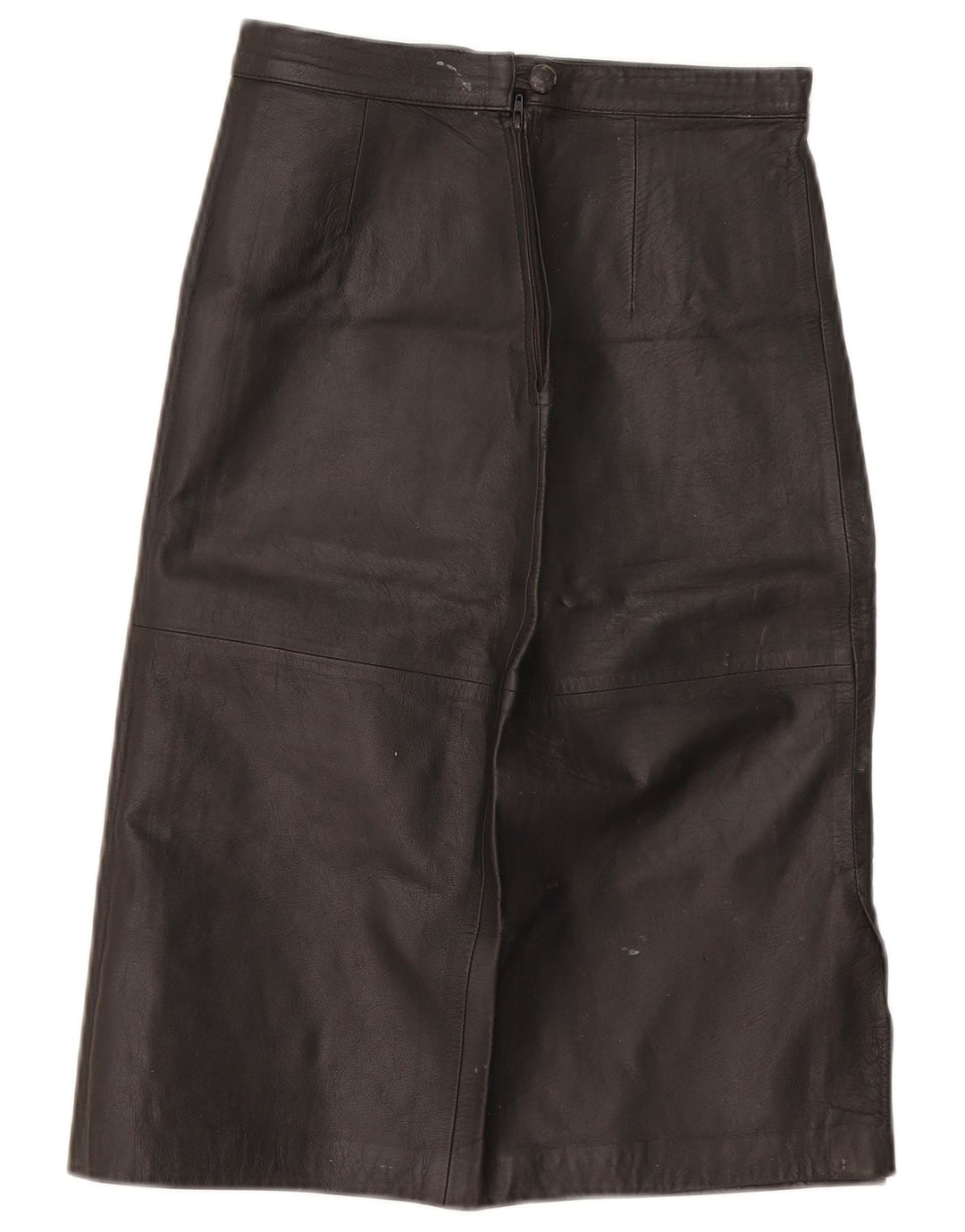 Vintage Womens Leather Skirt W28 Medium Black