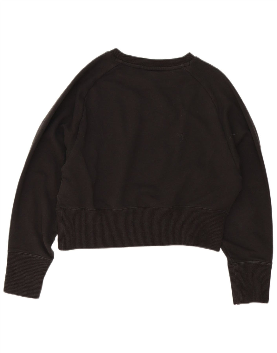 Puma Womens Graphic Crop Sweatshirt Jumper UK 14 Medium Black Cotton
