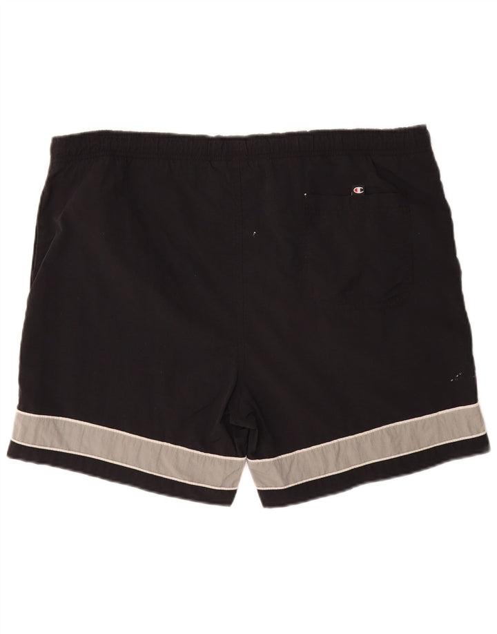 CHAMPION Mens Swimming Shorts XL  Black Colourblock