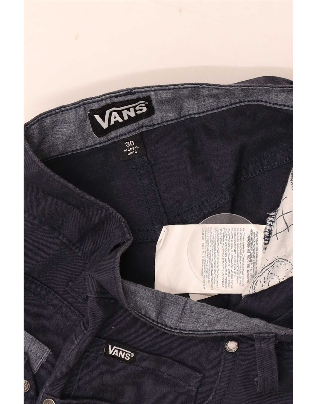 Vans Mens Casual Shorts W30 Medium  Navy Blue Cotton
