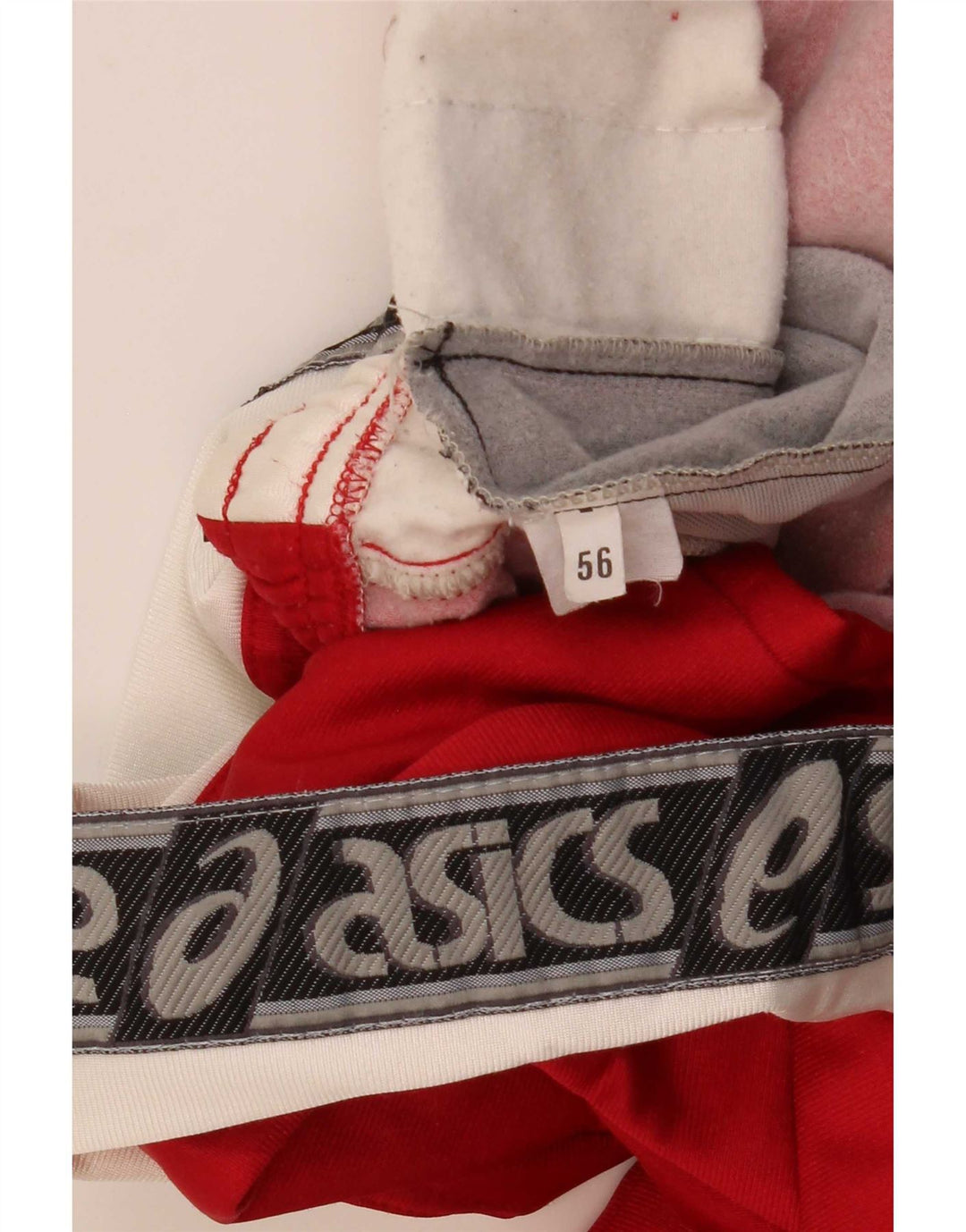 Asics Mens Graphic Tracksuit Trousers IT 56 XL Red Colourblock Polyamide