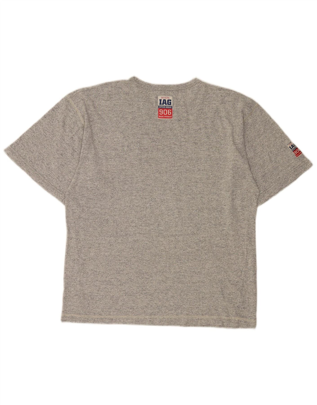 Invicta Mens Graphic T-Shirt Top Small Grey Flecked Cotton