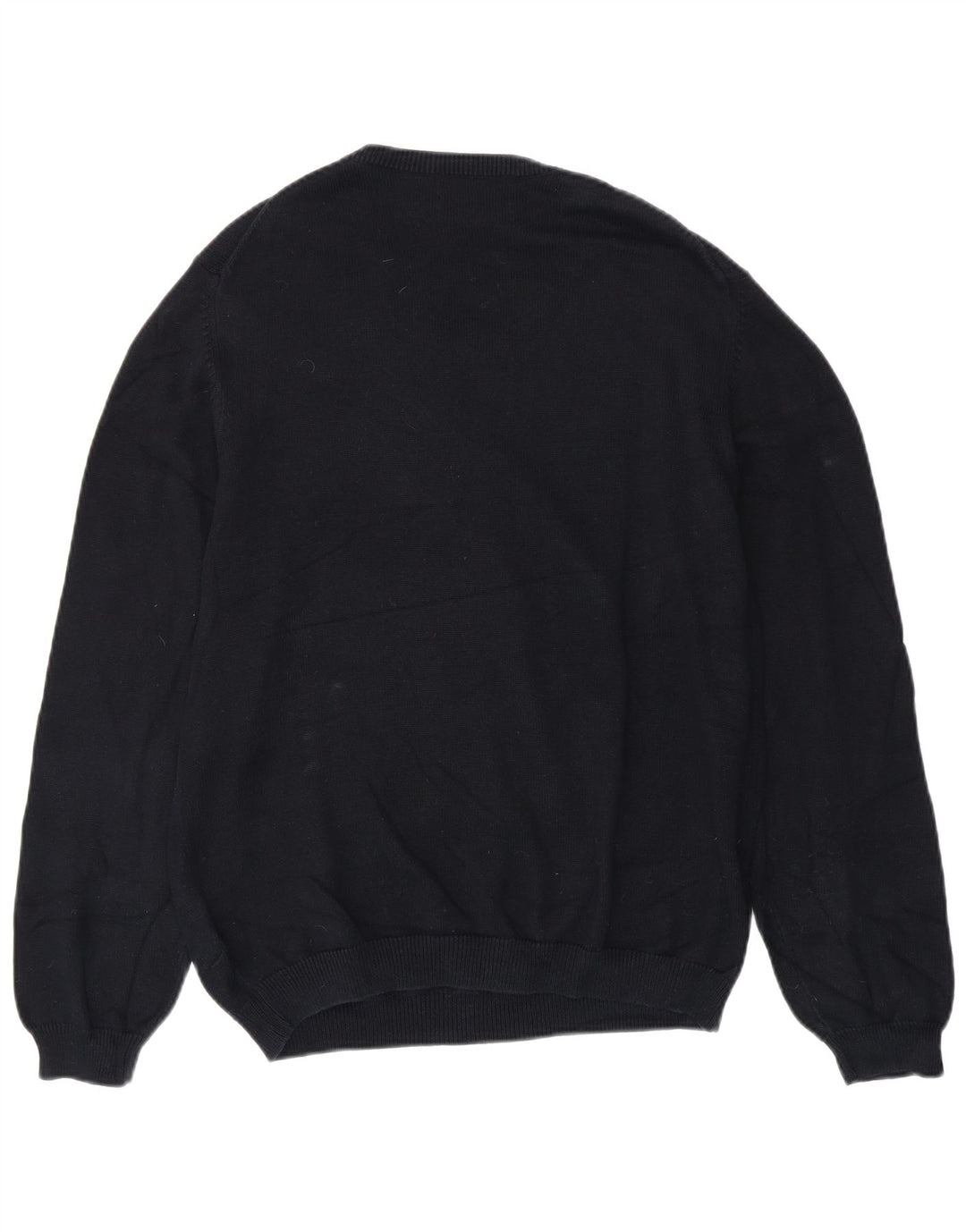 EDDIE BAUER Maglione da uomo con scollo a V grande cotone blu navy