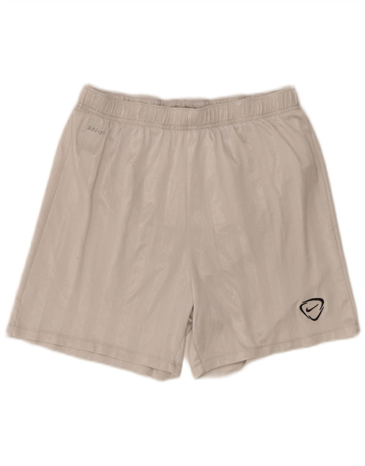 Pantaloncini sportivi Nike Dri Fit da uomo in poliestere a righe bianche medie
