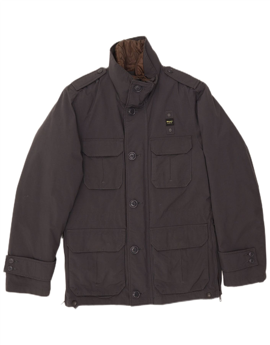 Blauer Mens Military Jacket UK 36 Small Navy Blue Nylon