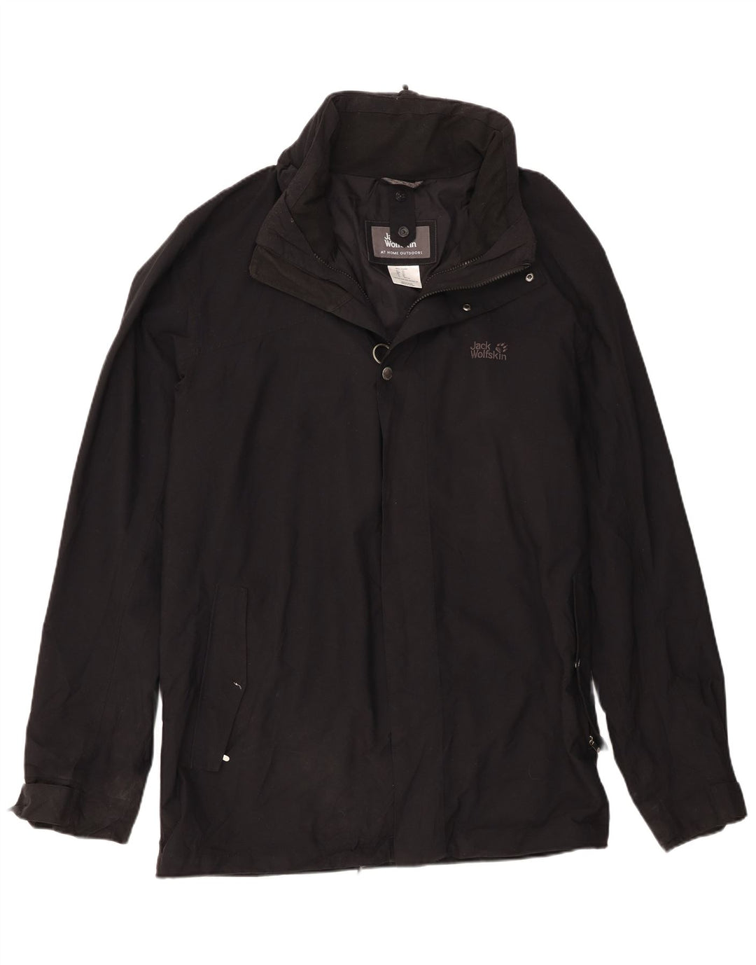 Jack Wolfskin Mens Windbreaker Jacket UK 50 3XL Black Polyamide