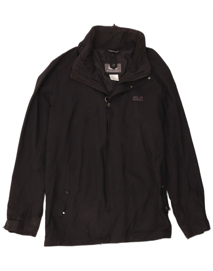 Jack Wolfskin Mens Windbreaker Jacket UK 50 3XL Black Polyamide