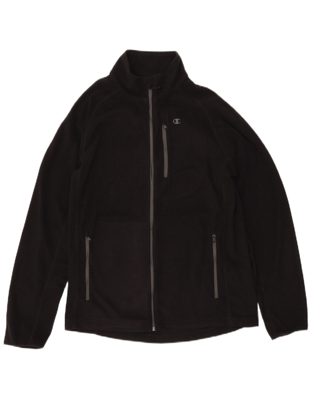 CHAMPION Womens Fleece Jacket UK 14 Medium Black