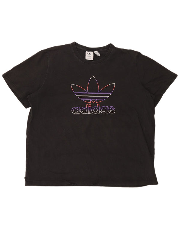 Adidas Camiseta gráfica para hombre Top 2XL Algodón negro