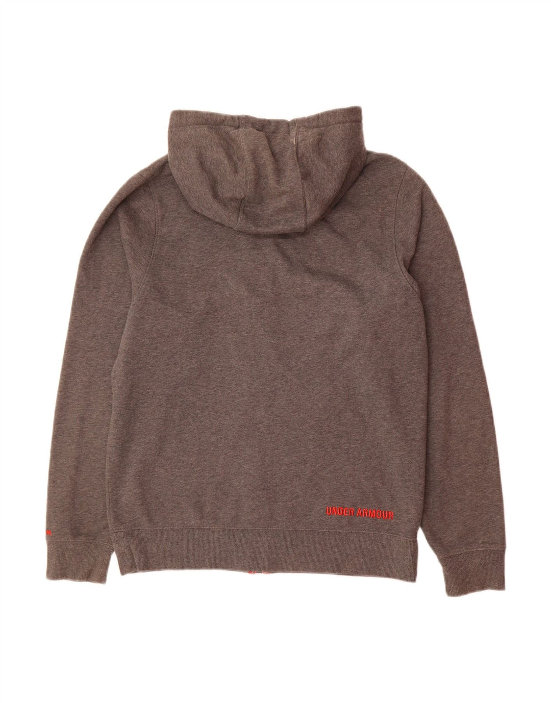 UNDER ARMOUR Mens Zip Hoodie Sweater Small Grey Cotton
