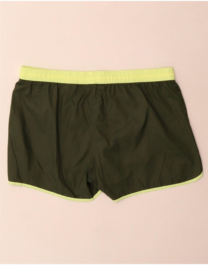 Reebok Womens Sport Shorts UK 16 Large Khaki Polyester