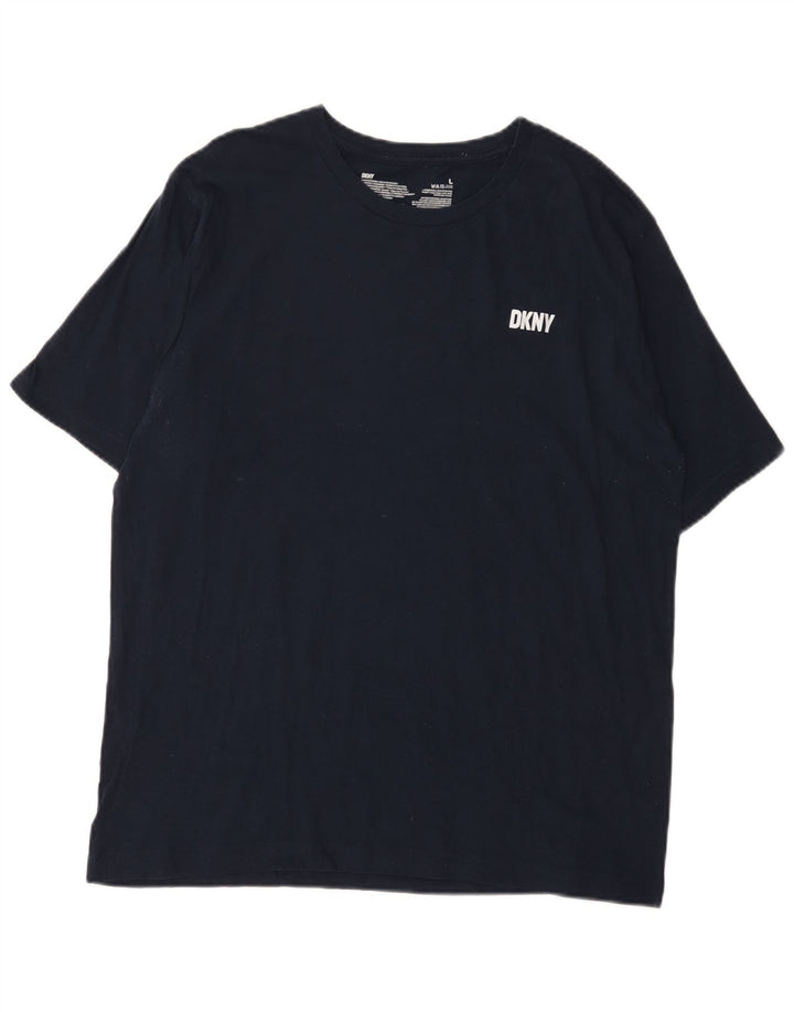 Dkny T-Shirt Homme Haut Large Bleu Marine Coton