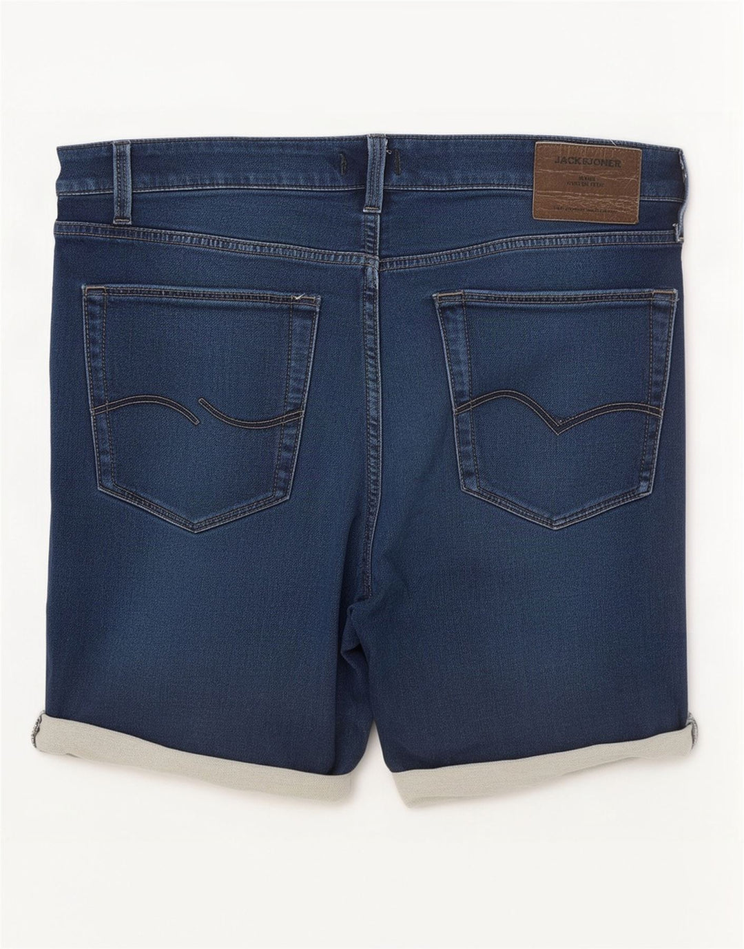 Pantaloncini di jeans da uomo Jack & Jones grandi W34 cotone blu