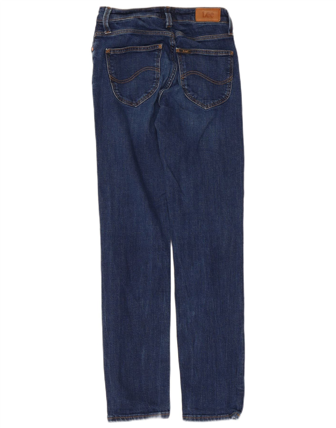 Lee Womens Elly Straight Jeans W24 L28 Blue Cotton