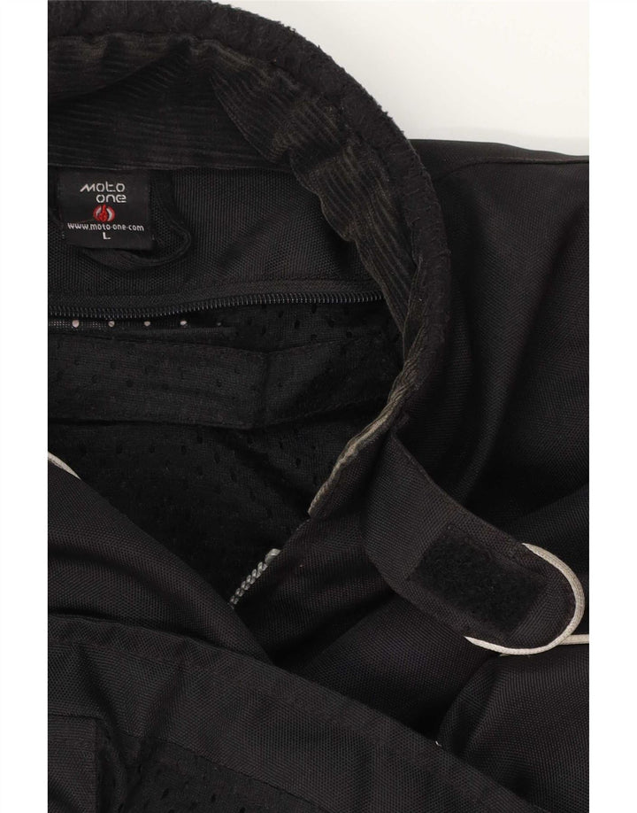 Moto One Herre Graphic Racer Jacket UK 40 Large Black