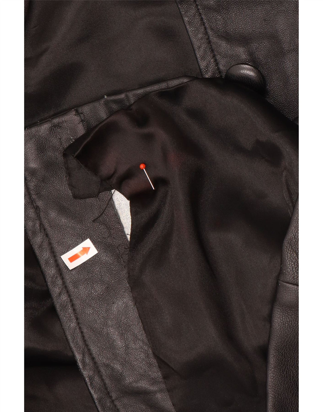 Carnet Womens Leather Coat UK 18 XL Black